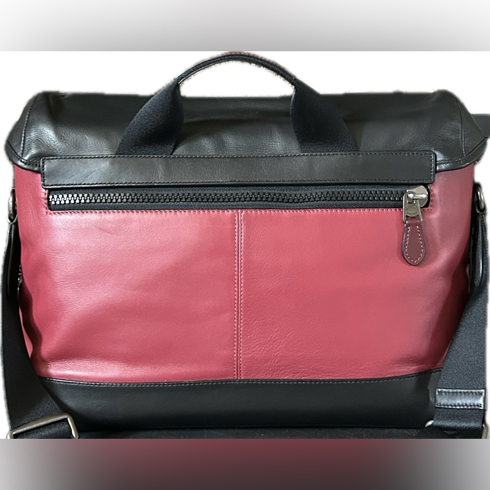 COACH Ranger Messenger Gender Neutral ColorBlock Leather & Signature C Canvas - Picture 6 of 14